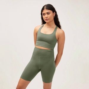 Girlfriend Collective Green Bike Shorts